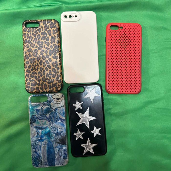 iPhone 8 Plus/Roșu 256 GB – EXCELENT bat 100%, folie sigilată + 5 huse