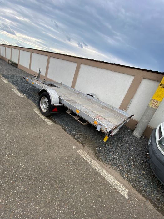 Platformă auto / remorcă transport auto 1 axă, foarte solidă