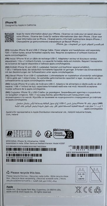 IPhone 16 ultramarine 128 GB
