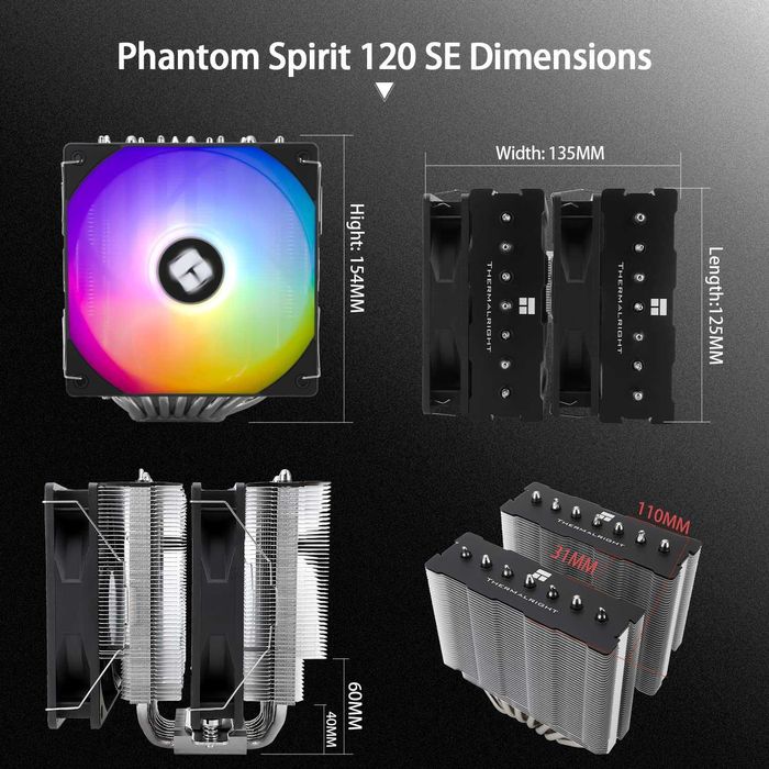Cooler CPU Aer procesor Thermalright PhantomSpirit 120SE ARGB,AMDIntel