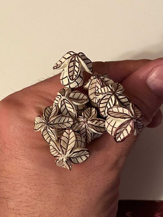 SET 8 FURCULITE Mici - Pt. servit Aperitiv - Ceramica pictata manual !