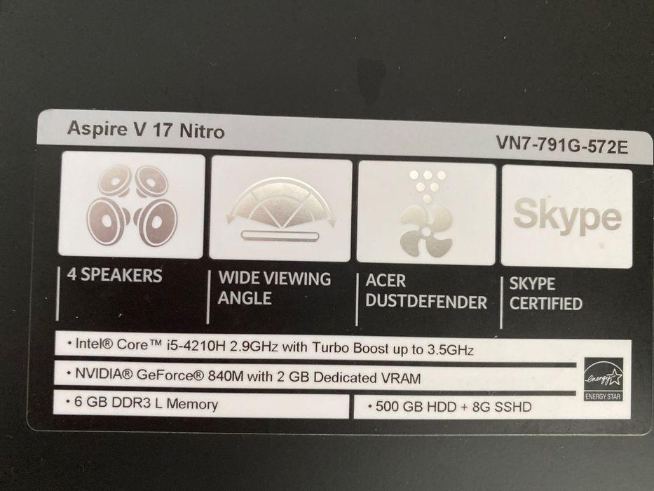 Ноутбук Acer Aspire V 17 Nitro