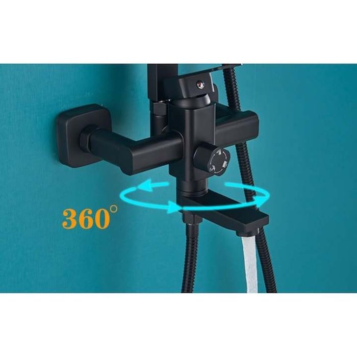 Комплект душ колона, стенен монтаж, двойно управление, керамика, 131-2