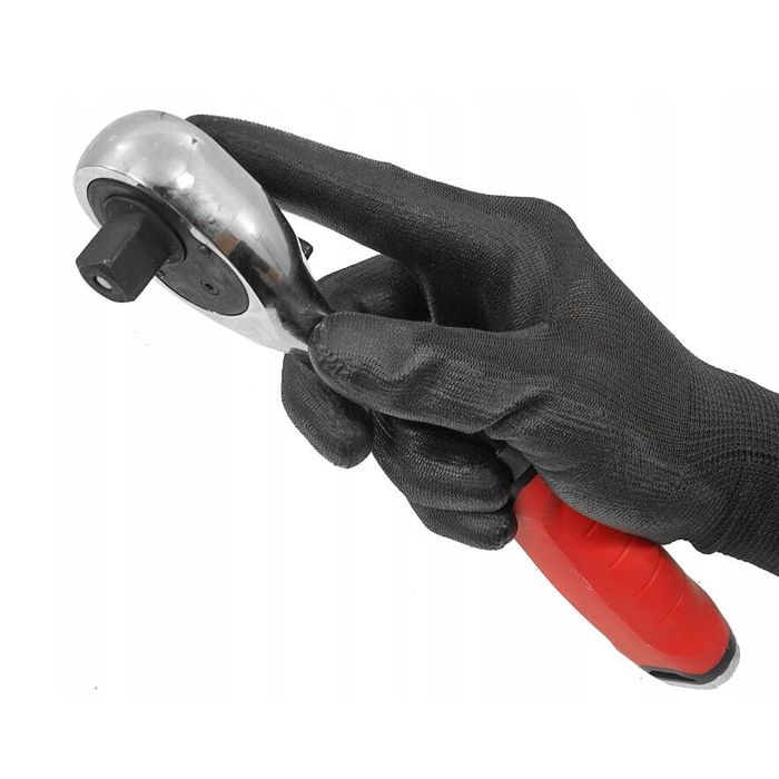 Set chei tubulare 1/2", CR-V cu clichet 72T și extensie, 12 piese,