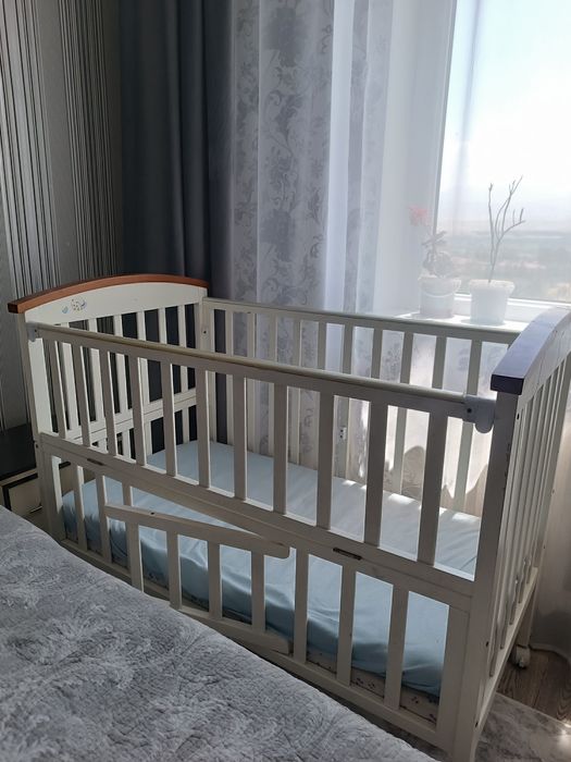 Детская кровать деревянная,yogʻochli bolalar krovati