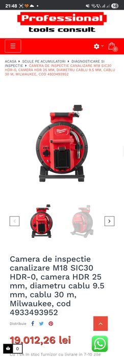 Camera canalizare inspectie Milwaukee M18 SIC30 HDR si M12 SICO 26