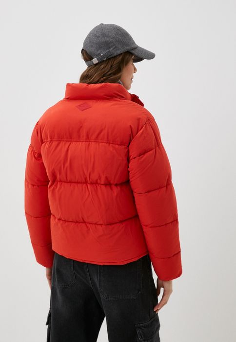 Оригинално дамско яке Replay XS S ново зимно червено пухено