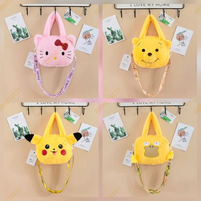 Плюшена играчка Чанта Плюшена раница Стич , Hello Kitty, Мечо Пух и др