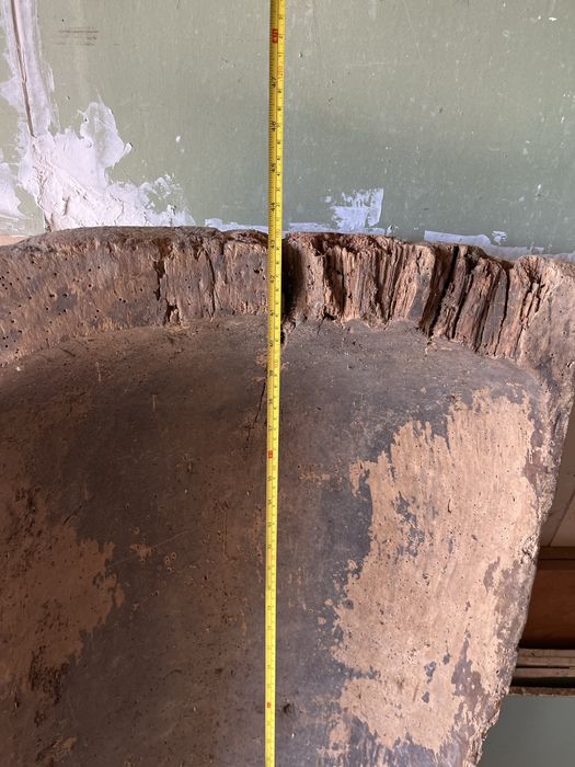 Дървено корито за декорация