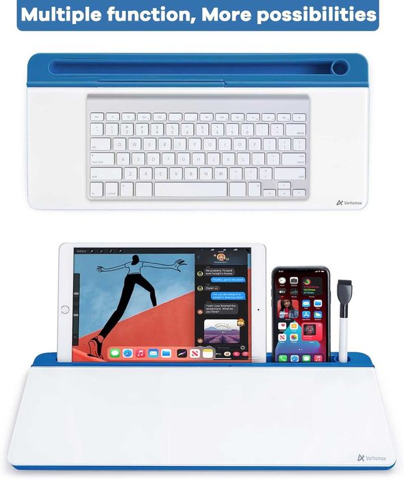 НОВА! Стъклена дъска за бюро с органайзер, отделения и стойка