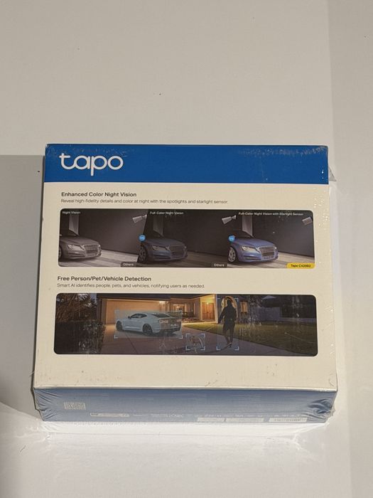 Kit 2 camere supraveghere exterior TP-Link Tapo C410(2-pack), 2K 3MP, Wi-Fi 2.4GHz, baterie 180 zile slot microSD max 512GB, detectie AI, IP65 / NOU