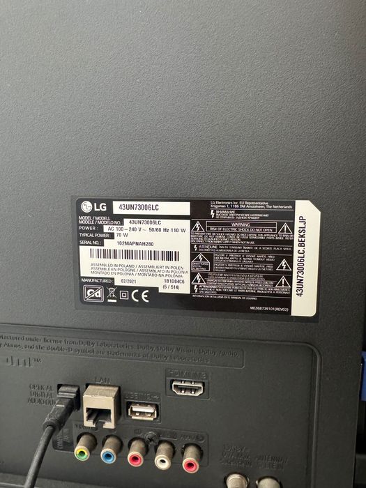 Lg smart 43 led TV