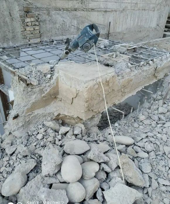 Ura transhya kanalizatsiya xizmatlari beton buzish ishlarini qilamiz .