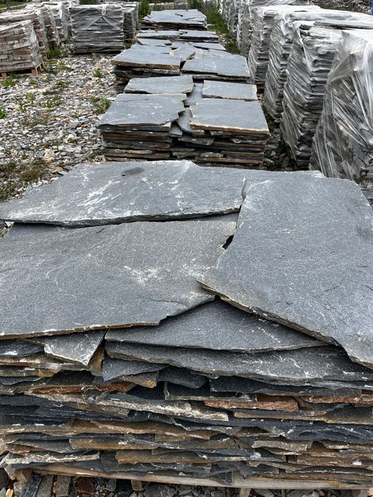 Гнайс Черен антрацит естествен камък подова настилка