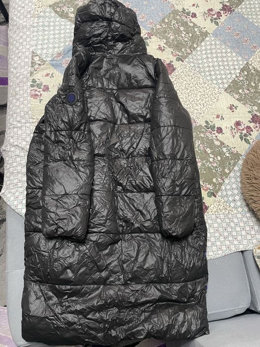 Куртка теплая длинная размер 46