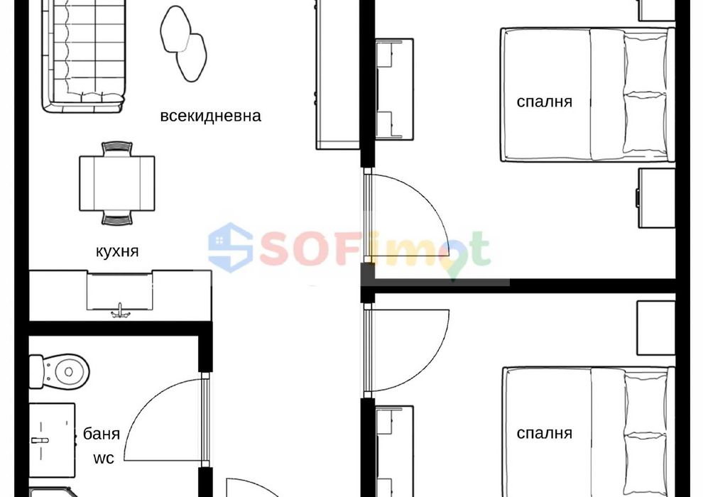 Продава се Тристаен апартамент в София, Център - 61 кв.м за 1649 €/кв.м - Снимка #1