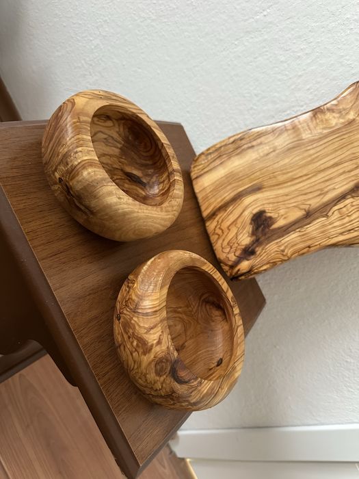 Дъски за рязане от маслина (купа,чинийки,хаван)