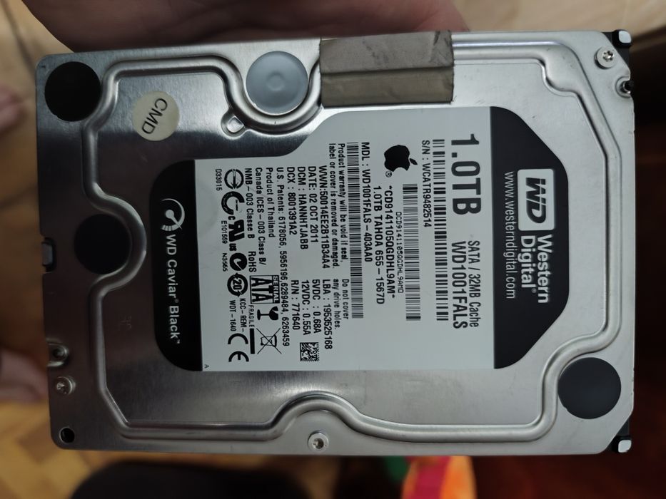 Hard-disk desktop WD Black 1tb 100%