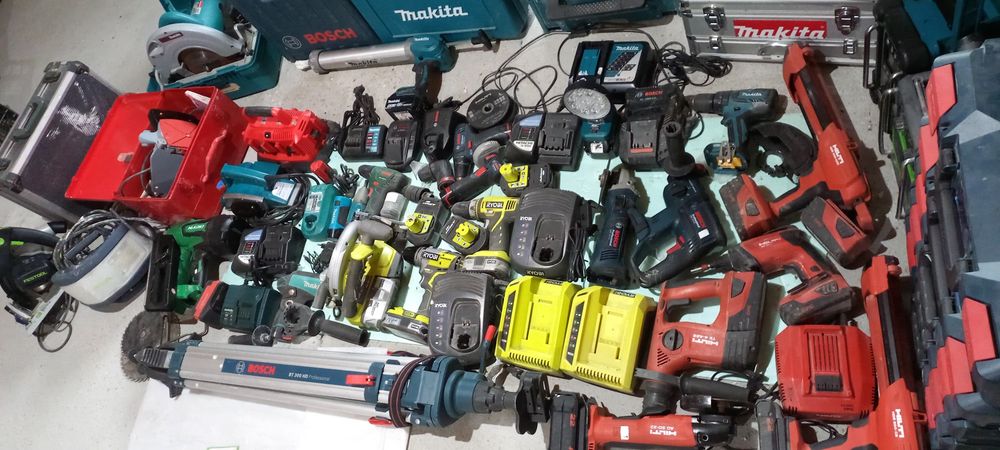 Filetanta flex circular pistol ancora percutanta proiector acumulator 18v incarcator Milwaukee Bosch Hilti Makita Ryobi Flex Metabo Festool freza Mafe
