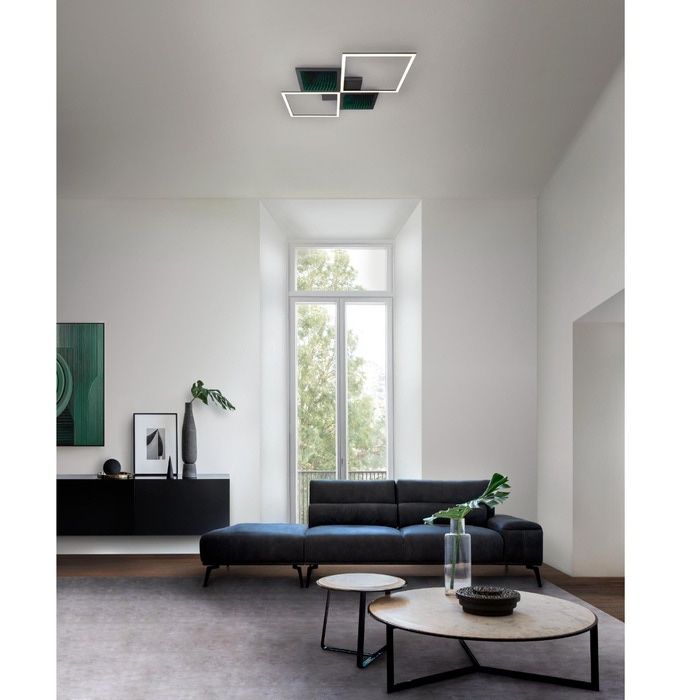 Plafoniera LED + LED RGB Antenna 05-1028, 43 W, 3500 lm, telecomanda