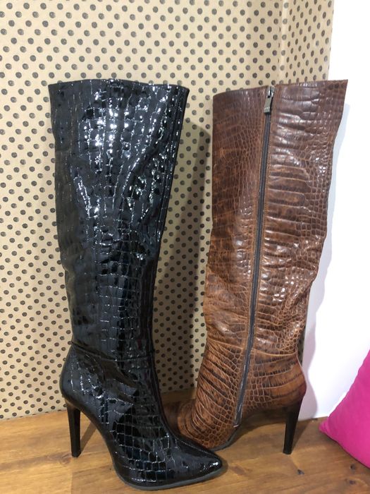 Новые кожаные сапоги для женщин