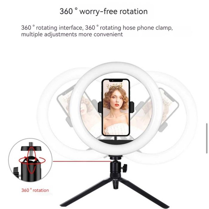 Lampa Circulara LED  TikTok, Youtube Make up - Trepied 210cm Inclus