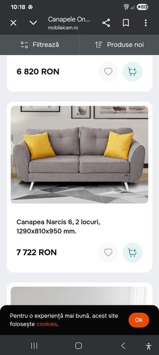 Canapea cu fotolii