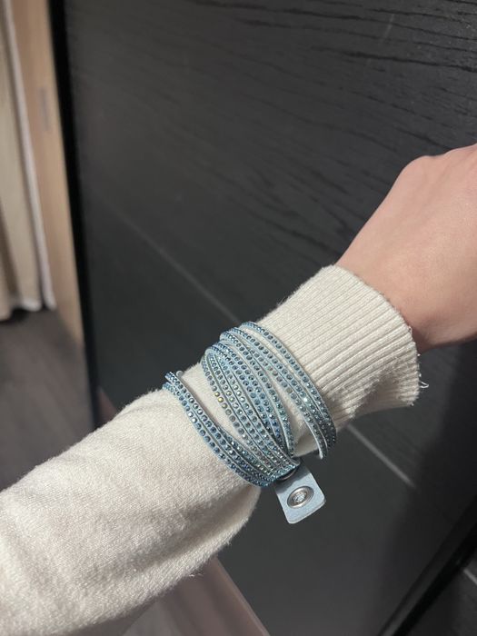 Велурена гривна/чокър Swarovski