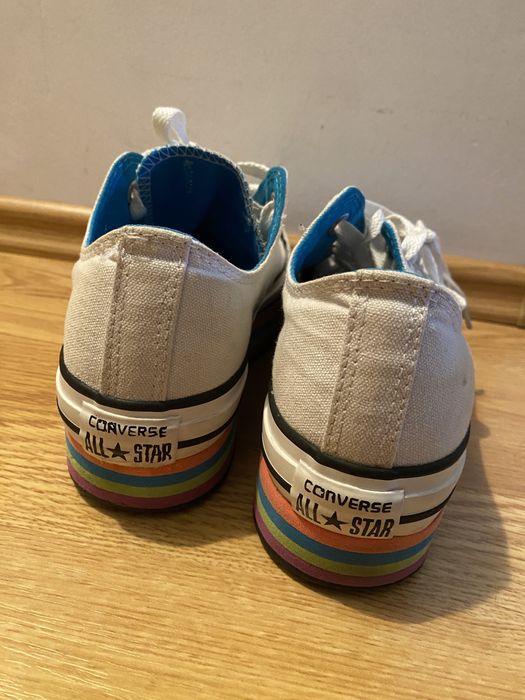Converse All Star rainbow platforma marimea 37.5