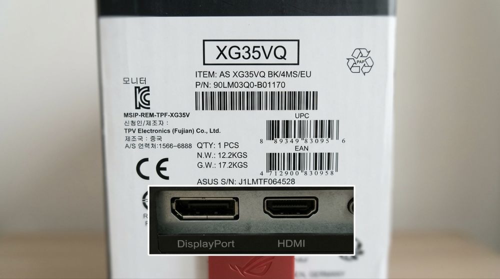Monitor Gaming Curbat ASUS ROG Strix XG35VQ 35” UWQHD 100Hz 1ms