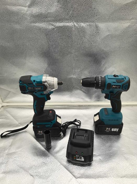 Set scule Matrixx, 2 piese, Brushless, 68V, cu 2 acumulatori – 399 lei