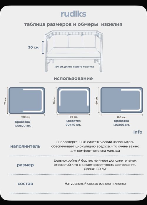 Бортик на кроватку