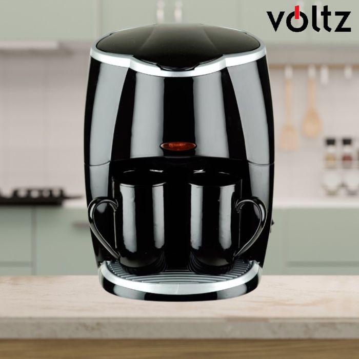 Кафеварка Rosberg R51170A 450W с две чаши, Черна, 2 ГОДИНИ ГАРАНЦИЯ