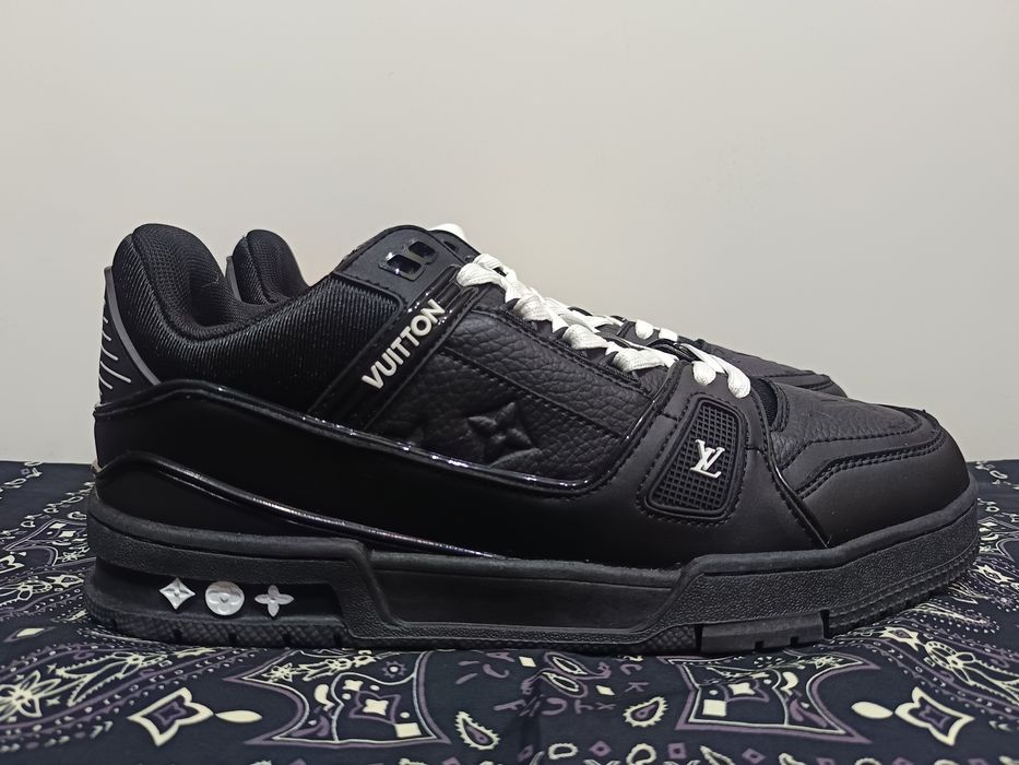 Нови Мъжки Louis Vuitton Trainer Обувки Черно/Бяло, Номер: 44