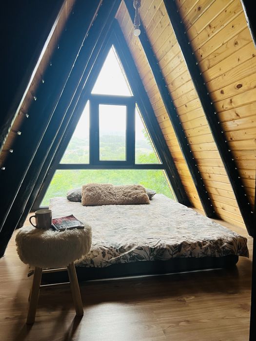 Cabană Aframe cu piscina si ciubar