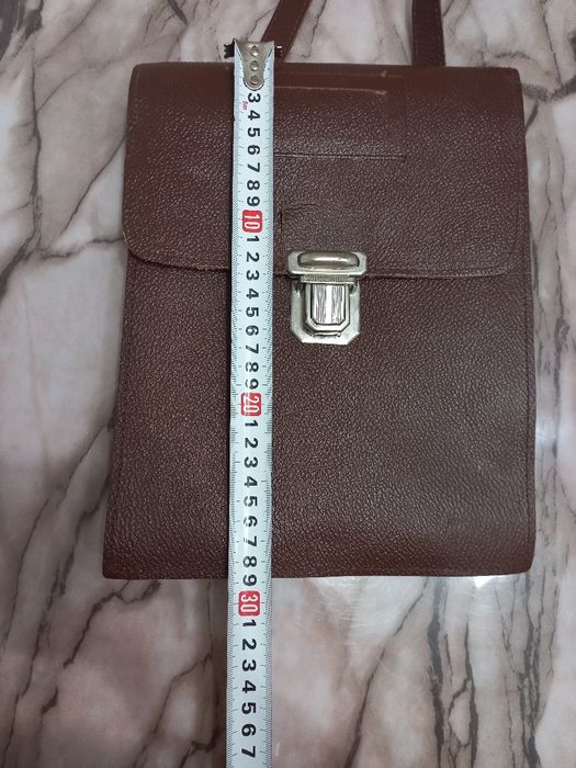 Чанта-ест.кожа,две прегради