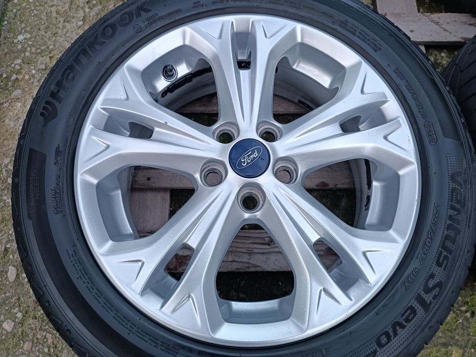 Лети джанти 17ки 5х108 Ford + летни гуми 225/50/17 Hankook