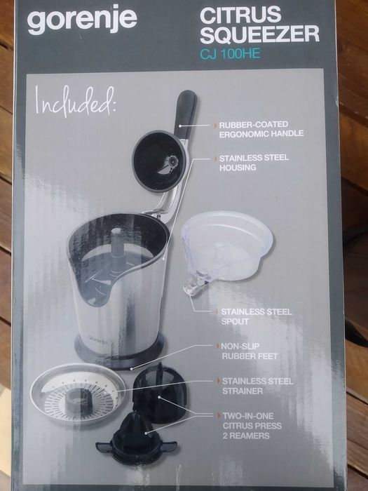 2 в 1 Сокоизстисквачка и Цитруспреса GORENJE