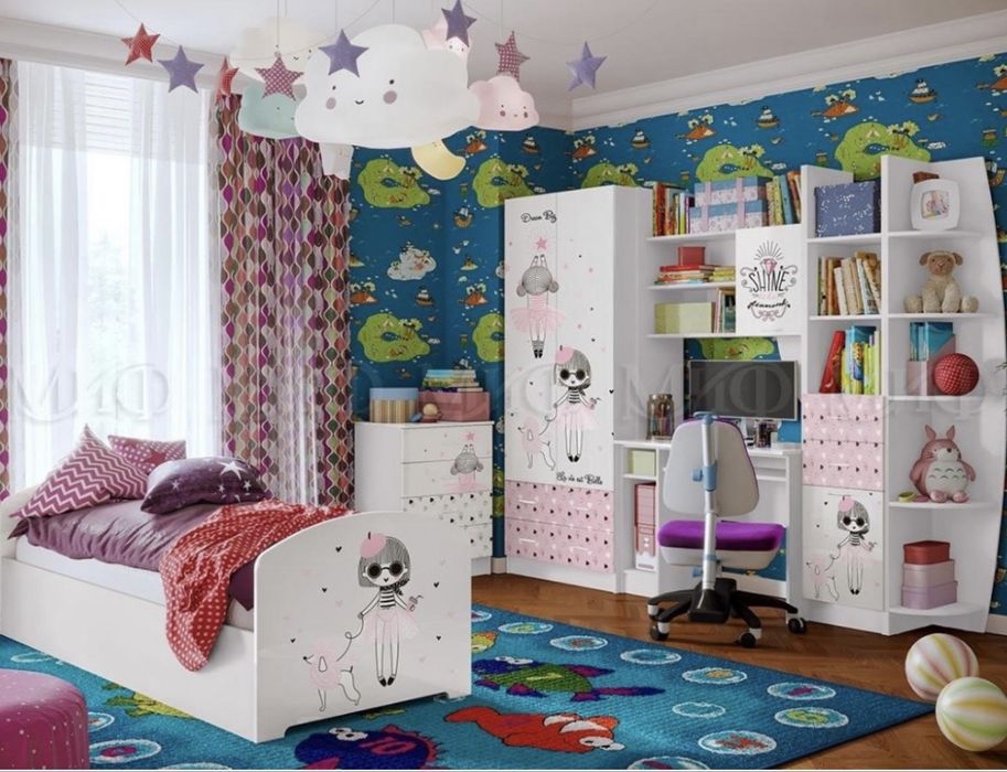 Продам кровать для девочки с матрасом