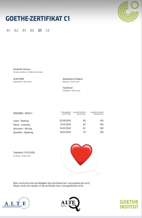 Nemis tili online A1 dan C1 darajagacha