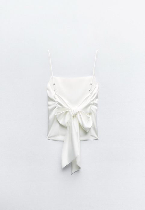 Топ zara с бантом на спине Xs