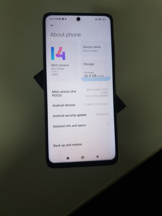 Poco x3 NFC 6 ram 128 rom