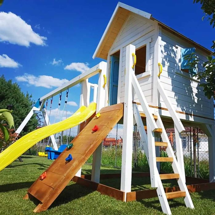 *New* Casuta copii Emma, loc de joaca, tobogan, escalada, leagane