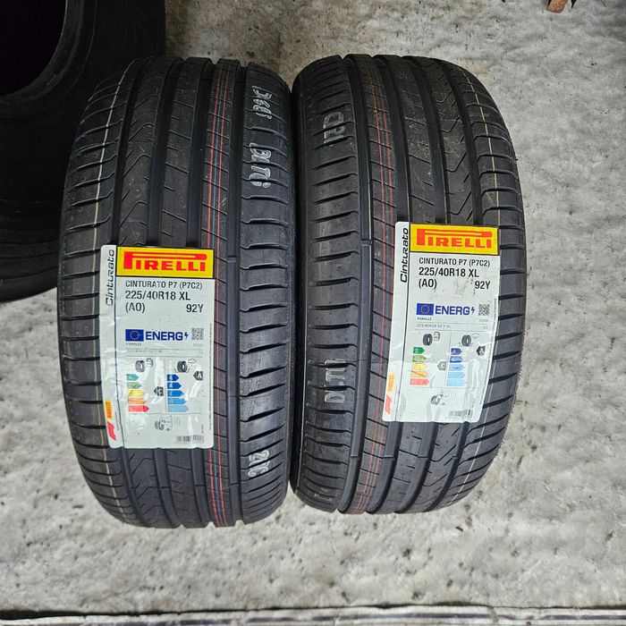 2 Нови летни гуми 225/40R18 Pirelli Cinturato P7 (P7C2) (AO) XL 92Y с борд