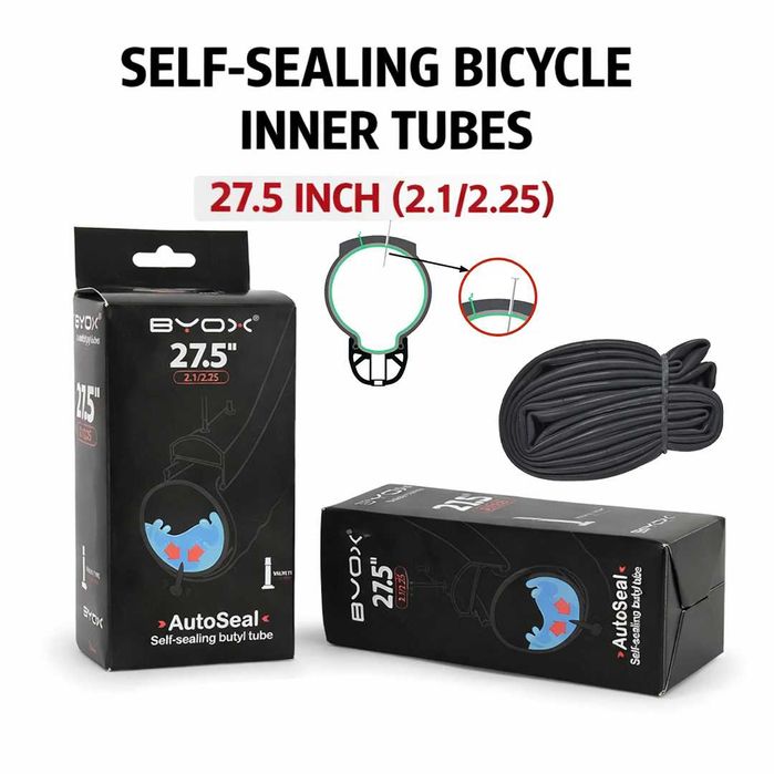 Самозалепващи вътрешни гуми със силиконов уплътнител (24" до 29")