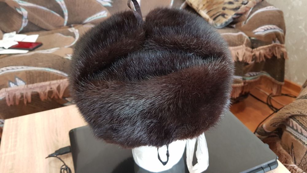 Шапка-ушанка норковая