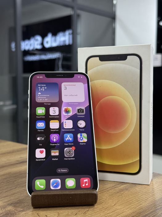 iPhone 12•128GB/100% White Айфон 12•128ГБ/100% Ақ
