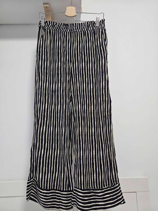 Дълъг летен широк панталон, с висока талия H&M