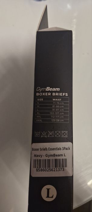 Boxeri pentru bărbați Essentials 3Pack Black - GymBeam