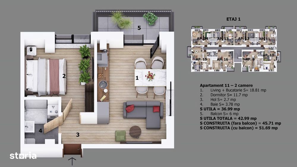Apartament 2 camere | Decomandat | Strada Ion Creanga | Parcare